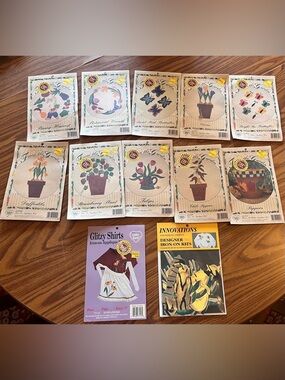 Vintage Floral Iron-On Applique Pack - Assorted Botanical Designs brand new!!